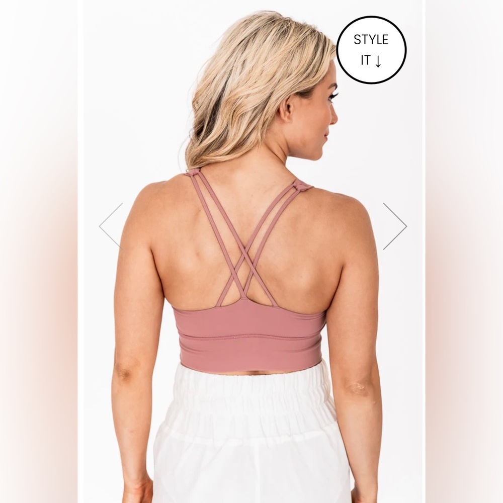 Pink Lily Mauve Strappy Crossback Bralette
